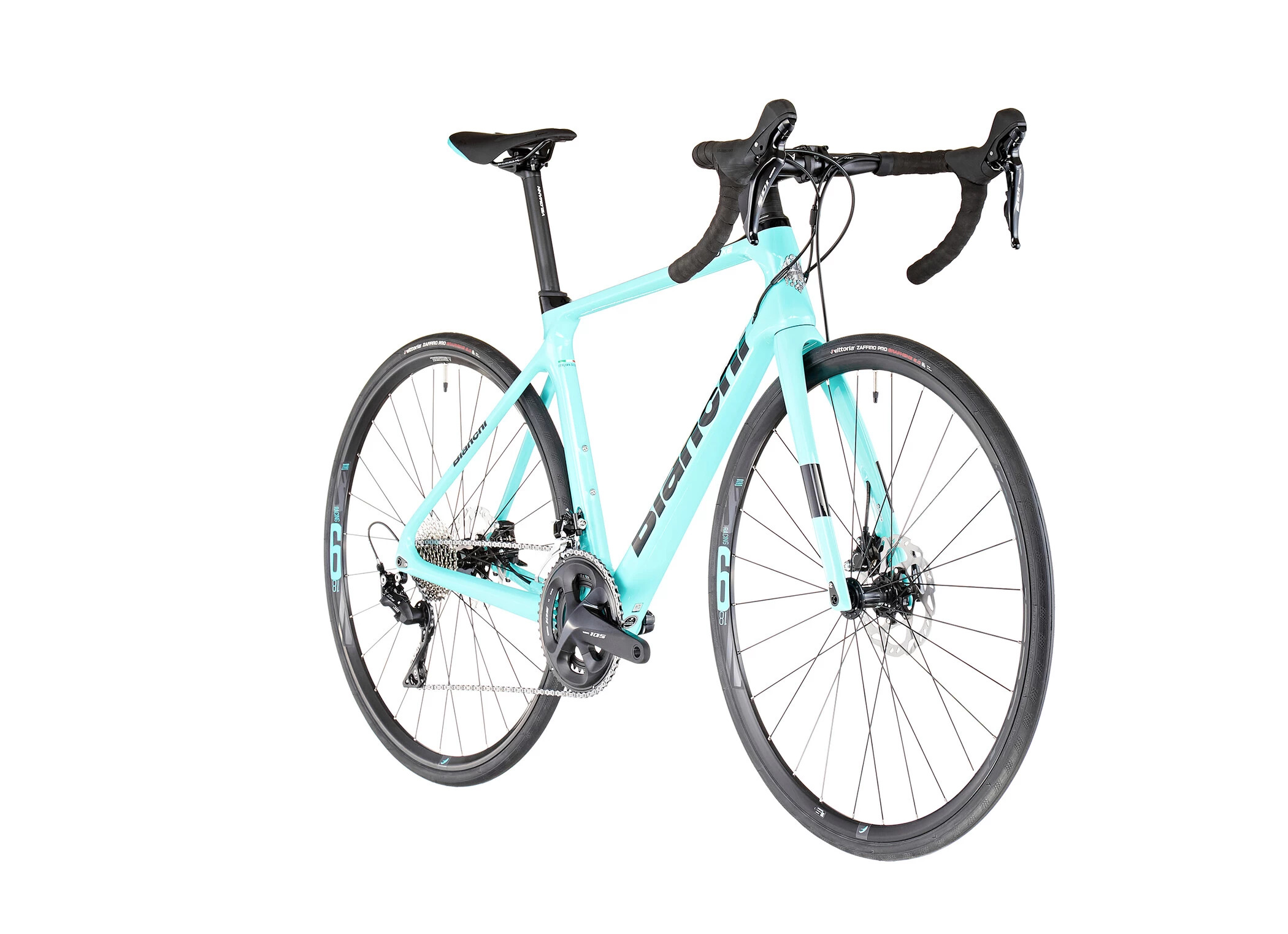 Bianchi Infinito XE Disc 105 Celeste/black Full Glossy 1 Bianchi Infinito XE Disc 105 Celeste/black Full Glossy