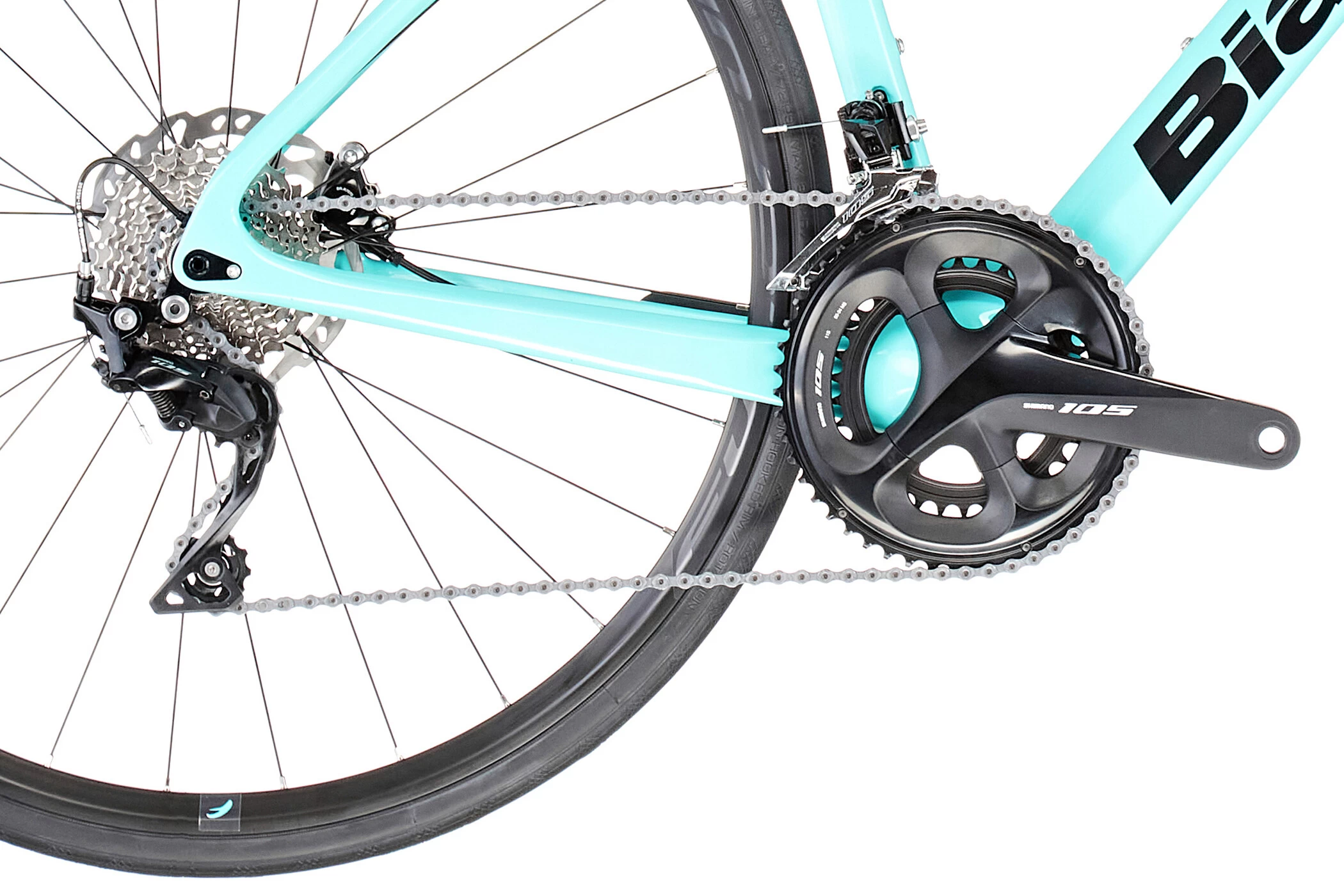 Bianchi Infinito XE Disc 105 Celeste/black Full Glossy 6 Bianchi Infinito XE Disc 105 Celeste/black Full Glossy - Image 6