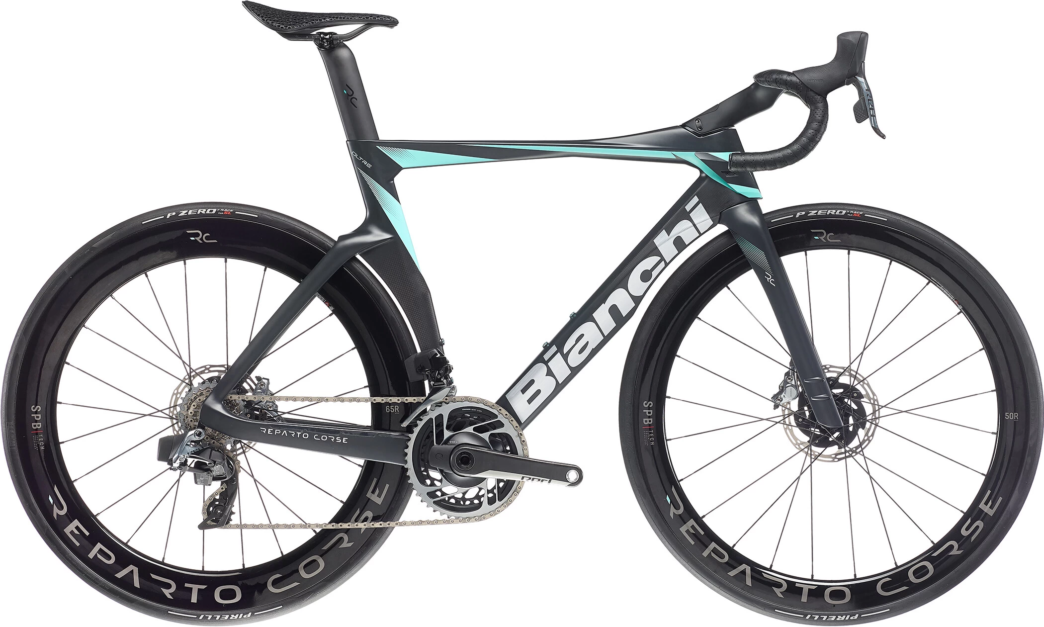 Bianchi Oltre RC Durace SRAM RED ETAP AXS Disc Graphite-carbon/celeste-alu Silver Full Matt 1 Bianchi Oltre RC Durace SRAM RED ETAP AXS Disc Graphite-carbon/celeste-alu Silver Full Matt