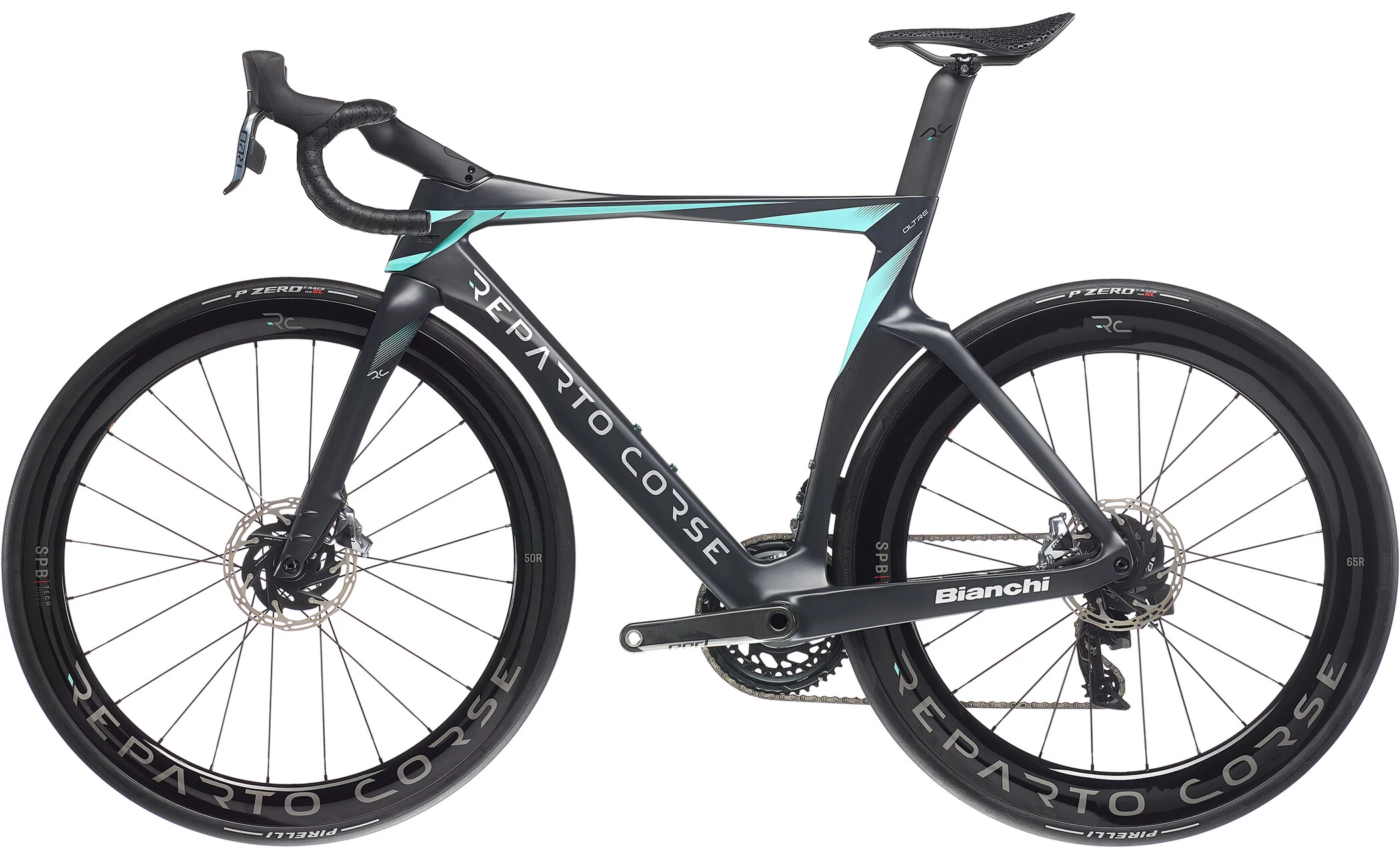 Bianchi Oltre RC Durace SRAM RED ETAP AXS Disc Graphite-carbon/celeste-alu Silver Full Matt 2 Bianchi Oltre RC Durace SRAM RED ETAP AXS Disc Graphite-carbon/celeste-alu Silver Full Matt - Image 2