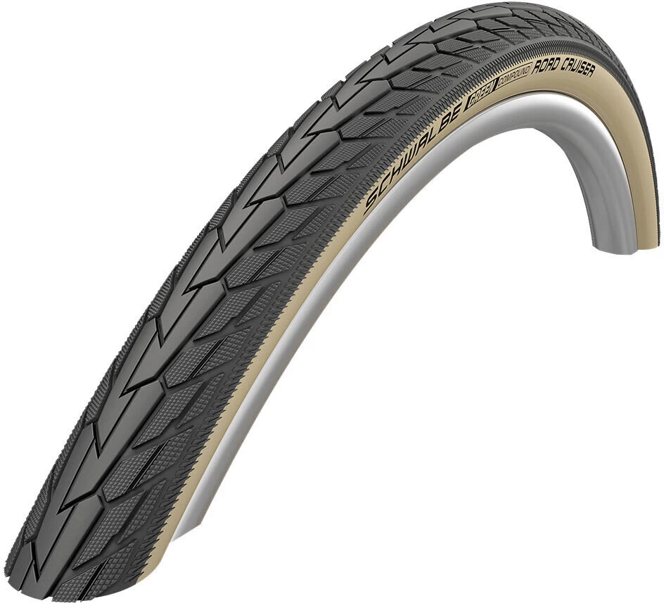 SCHWALBE Road Cruiser Active Clincher Tyre 27x1 1/4" KevlarGuard Green Compound Black/gumwall 1 SCHWALBE Road Cruiser Active Clincher Tyre 27x1 1/4" KevlarGuard Green Compound Black/gumwall