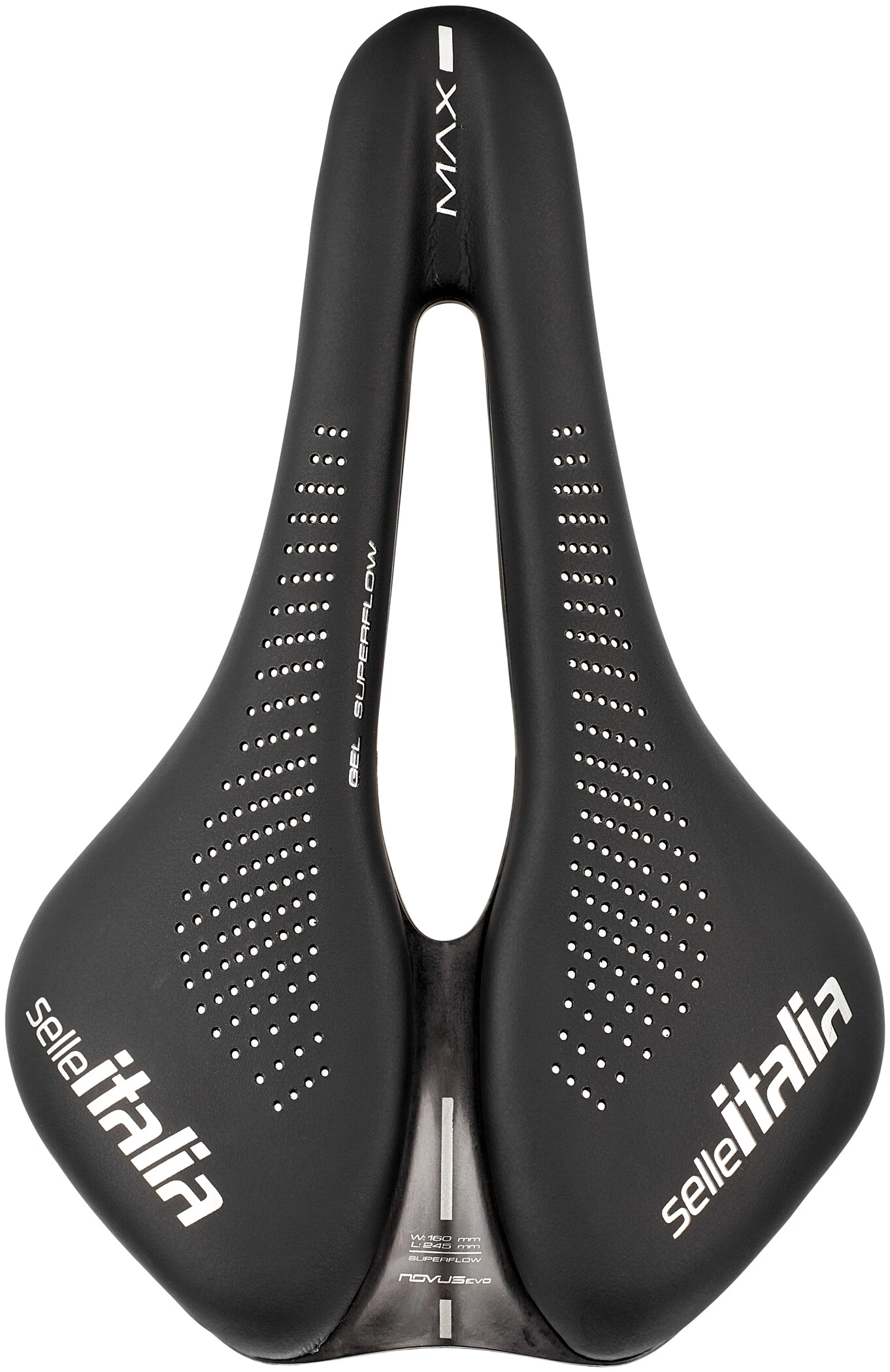 Selle Italia Max Novus EVO Boost TI316 Superflow Saddle Black 4 Selle Italia Max Novus EVO Boost TI316 Superflow Saddle Black - Image 4