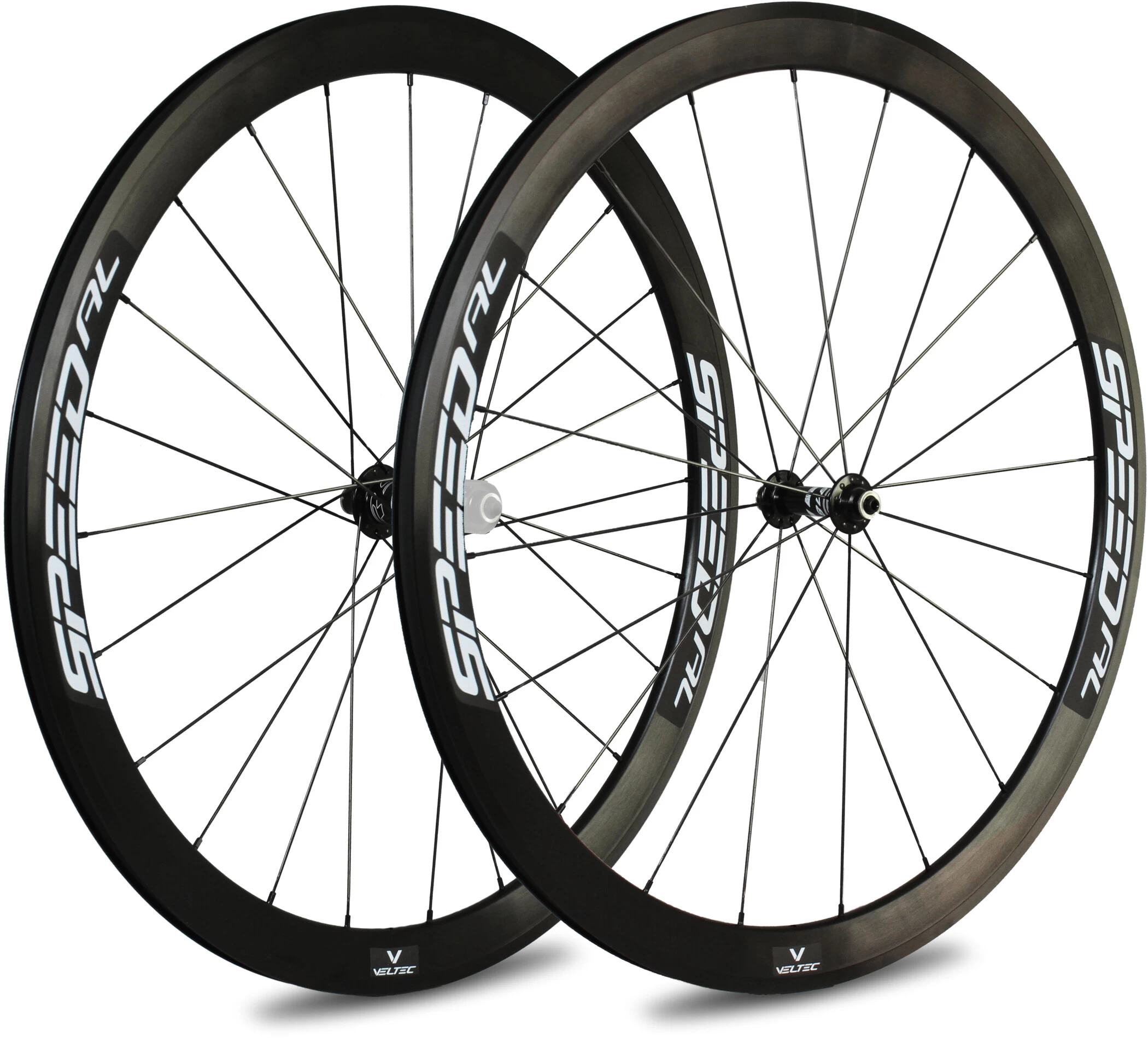 Veltec Speed AL Road Wheelset 42mm Rim Brake QR XDR White 1 Veltec Speed AL Road Wheelset 42mm Rim Brake QR XDR White