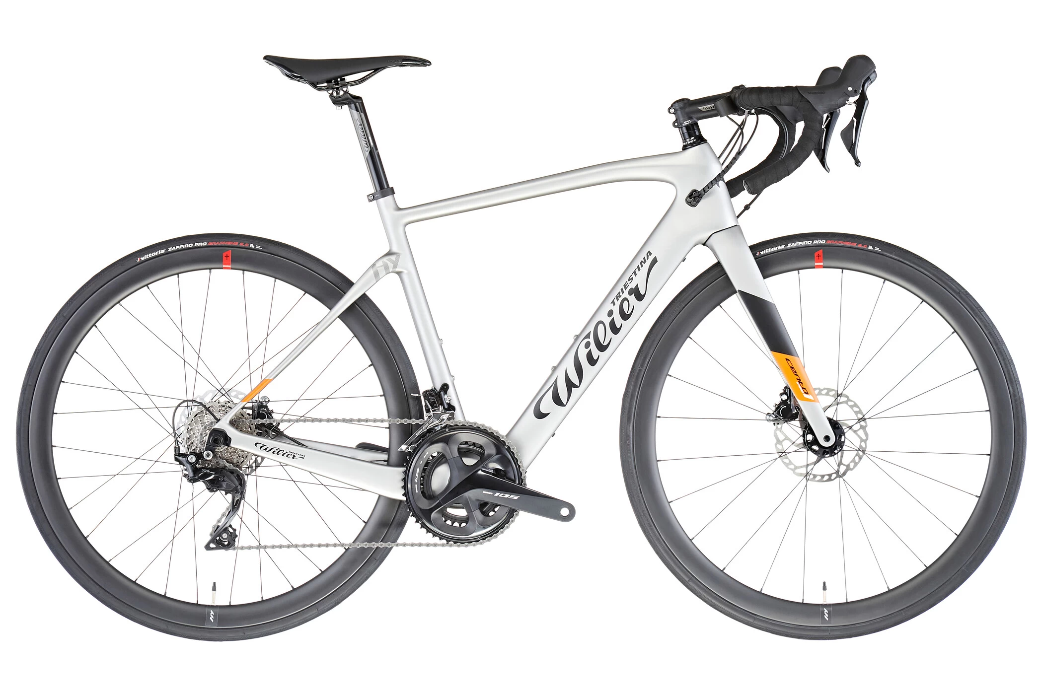 Wilier Cento1 Hybrid AIR38 Grey/black/orange/matt 2 Wilier Cento1 Hybrid AIR38 Grey/black/orange/matt - Image 2